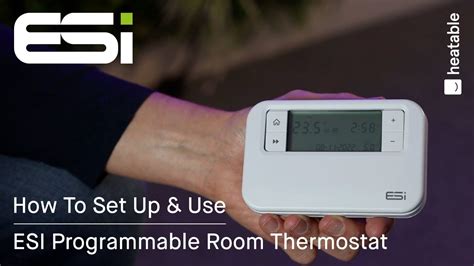 Introduction to the ESRTP4 The ESRTP4 is an easy to install and use 7 Day, 52 Day or 24 Hr Programmable Room Thermostat which offers four or six time and temperature changes each day, with different programmes available for weekdays and for weekends. . Esi thermostat unboil meaning